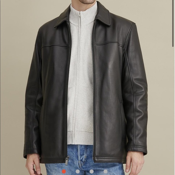 Wilsons Leather Thinsulate lining leather jacket vest 2in1 black mens 2XLT - Picture 2 of 16